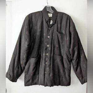 Double Horse Dark Brown Traditional Chinese Silk Jacket